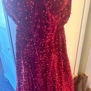 Sequin Red Homecoming Dress
